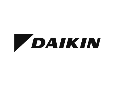 Logo noir Daikin sur fond blanc